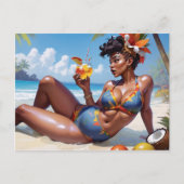 Pin-up à la plage ポストカード (正面)