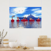 Pin-up and Glamour Girls with the Navy ポスター (キッチン)