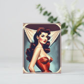 Pin Up Art、ポストクロス用はがき ポストカード (スタンド正面)