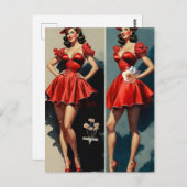 Pin Up Art、ポストクロス用はがき ポストカード (正面/裏面)
