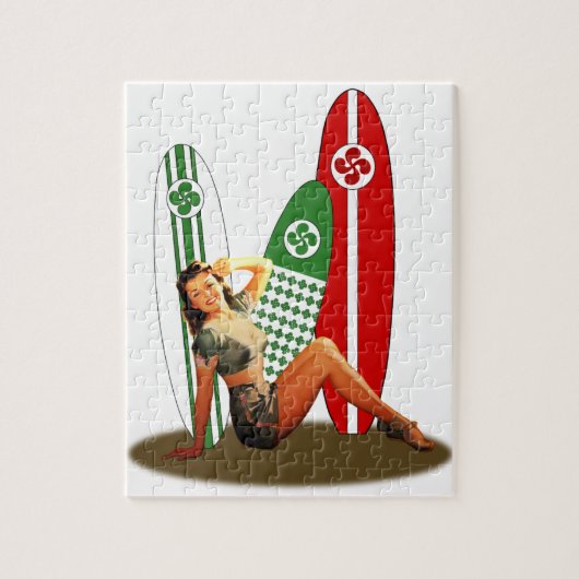 Pin-up Basque France ジグソーパズル (縦)