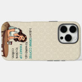 Pin-up Girl – 私はコーヒーを飲むために目を覚ます Case-Mate iPhoneケース (裏面 (横))