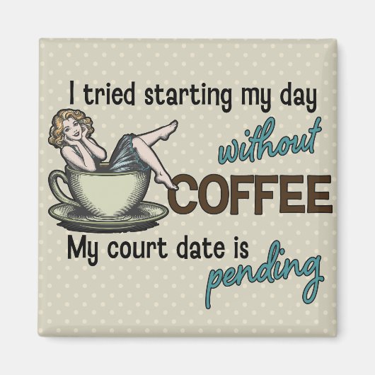 Pin-up Girl Coffee マグネット (正面)