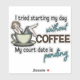 Pin-up Girl Coffee Addict  シール