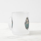 pin up girl glass フロストグラスマグカップ (正面左)