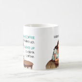 Pin-up Girl—I Wake Up to Drink Coffee コーヒーマグカップ (中央)