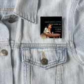 Pin-up Girl—I Wake Up to Drink Coffee 缶バッジ (インサイチュ)