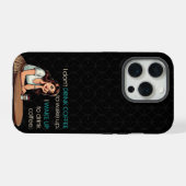 Pin-up Girl—I Wake Up to Drink Coffee iPhoneケース (裏面横)