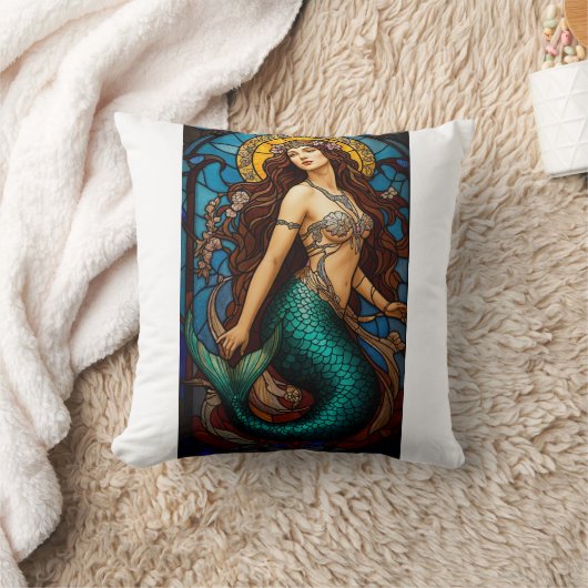 pin up mermaid クッション (ブランケット)