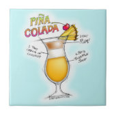 PINA COLADAのレシピのカクテルの芸術 タイル (正面)