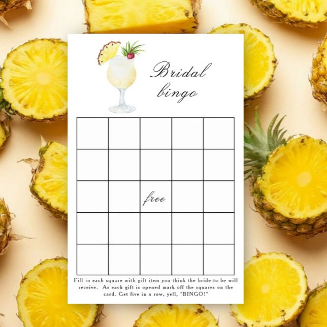 Pina Colada Cocktail - Bridal shower bingo game (クリエイターアップロード済み)