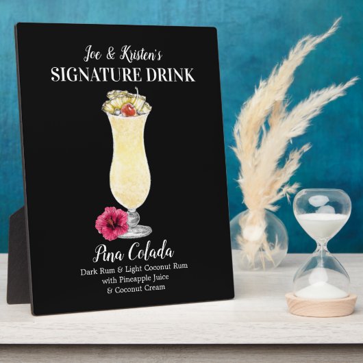 Pina Colada ・ PERSONALIZE this Signature Drink フォトプラーク (側面)