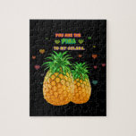 Pina Colada Pineapple ジグソーパズル<br><div class="desc">This Shades of Rage original & unique graphic design features two golden yellow pineapples and colorful love hearts with the words "you are the pina to my colada" Don't forget to hit the blue customise button on the right-hand side of the product page. add some text, play around with the...</div>