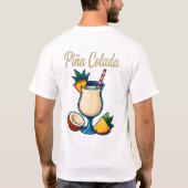 Piña Colada T-Shirt – Tropical Rum Cocktail Tシャツ (裏面)