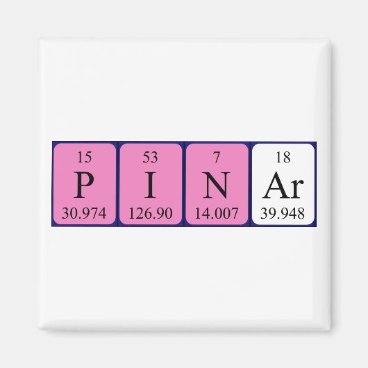 Pinar周期表名磁石 マグネット (正面)