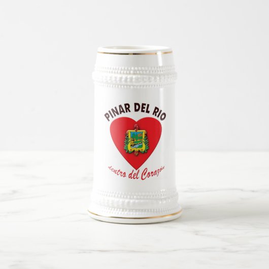Pinar del Rioのdentro del Corazonn Crest -ビールのジョッキ ビールジョッキ (中央)