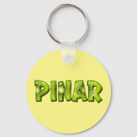 Pinar Name Kiwi Design Schlüsselanhänger キーホルダー (正面)