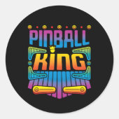 Pinball King Arcade Game Player ラウンドシール (正面)