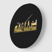 Pinball machine Arcade Evolution Retro Funny ラージ壁時計 (傾斜)
