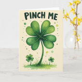 Pinch Me Clover Good Luck Card カード (黄色い花)