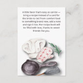 Pinch of Love Kitchen Bridal Shower エンクロージャーカード (正面)