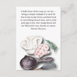 Pinch of Love Kitchen Bridal Shower エンクロージャーカード