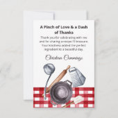 Pinch of Love Kitchen Bridal Shower サンキューカード (正面)