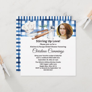 Pinch of Love Kitchen Photo Bridal Shower 招待状