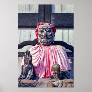 Pindola Bharadvaja statue in Nara - Japan ポスター