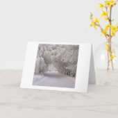 pine湖の冬の嵐 カード (黄色い花)