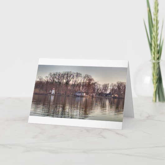 pine湖の秋の反射 カード (正面)