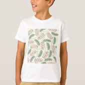 Pine and Cedar Evergreen Branches Pattern Tシャツ (正面)
