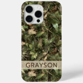Pine and Leaves Camouflage Personalized Case-Mate iPhoneケース (裏面)