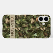 Pine and Leaves Camouflage Personalized Case-Mate iPhoneケース (裏面 (横))