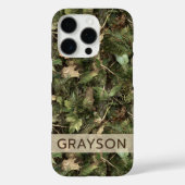 Pine and Leaves Camouflage Personalized Case-Mate iPhoneケース (裏面)