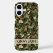 Pine and Leaves Camouflage Personalized Case-Mate iPhoneケース (裏面)