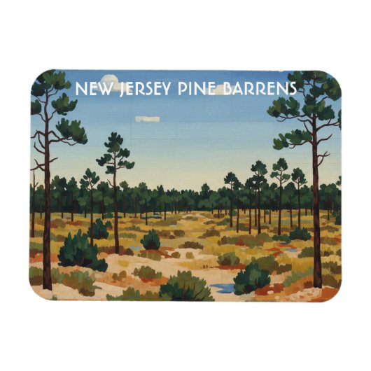 Pine Barrens New Jersey Travel マグネット (横)