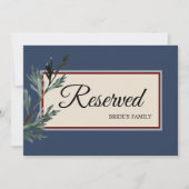 Pine Blue Winter Wedding Reserved Sign (正面)