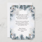 Pine Border Photo Christmas Card サンキューカード (裏面)