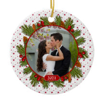 Pine Boughs Holly 1st Christmas Together写真