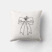 Pine Branch with Bow Minimalist クッション (裏面)