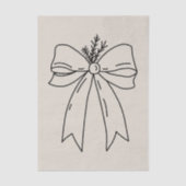 Pine Branch with Bow Minimalist 薄葉紙 (正面)