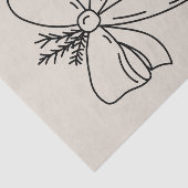 Pine Branch with Bow Minimalist 薄葉紙 (詳細)