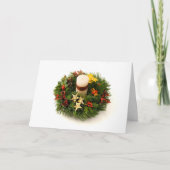 Pine Candle Ring Christmas Card シーズンカード (正面)