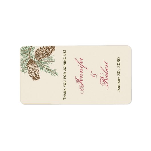 Pine Cone自然結婚on Cream's Lip Balm Sticker ラベル (正面)