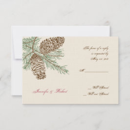 Pine Cone自然結婚on Cream's Response Card 出欠カード