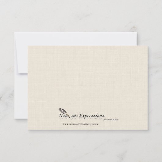 Pine Cone自然結婚on Cream's Response Card 出欠カード (裏面)