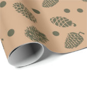 pine cone chrismas wrapping paper ラッピングペーパー (ロールコーナー)
