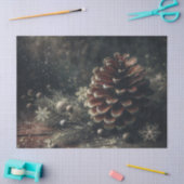 Pine Cone Festive Winter Art 薄葉紙 (クラフト)