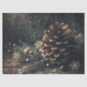 Pine Cone Festive Winter Art 薄葉紙 (正面)